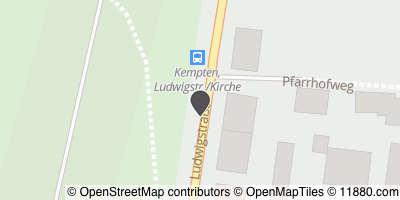 Auf Stadtplan Kempten, Allgäu anzeigen