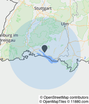 Kartendarstellung des Servicegebiets von SERO DESIGN