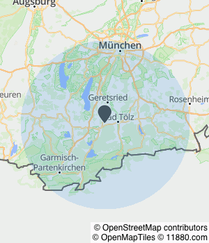 Kartendarstellung des Servicegebiets von DKE - Daniel Krappmann Elektrotechnik