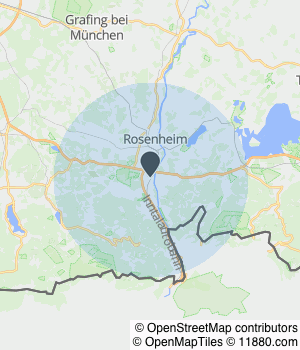 Kartendarstellung des Servicegebiets von Baso Gebäudeservice