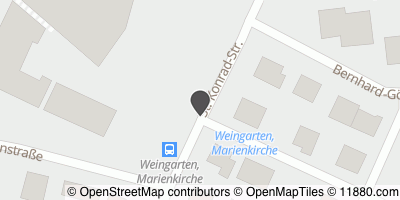 Auf Stadtplan Weingarten, Württemberg anzeigen