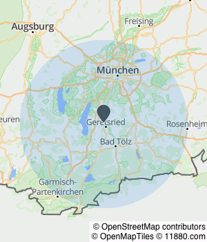 Kartendarstellung des Servicegebiets von CFM-Hausmeisterservice