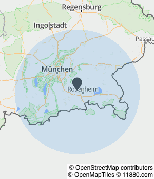 Kartendarstellung des Servicegebiets von KFZ Glogic