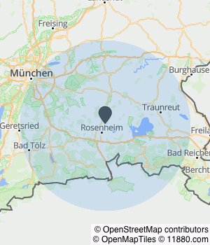 Kartendarstellung des Servicegebiets von Wing GmbH