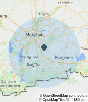 Kartendarstellung des Servicegebiets von Fiscu Service UG