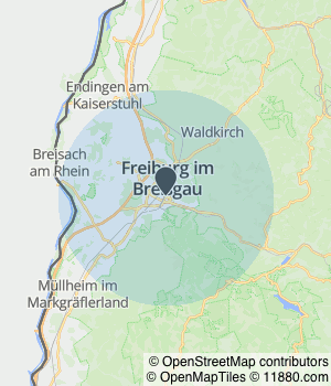 Kartendarstellung des Servicegebiets von Restaurant Pizzeria Antica