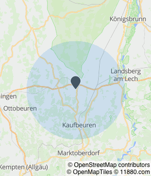 Kartendarstellung des Servicegebiets von Wunschlos Sauber UG (haftungsbeschränkt)