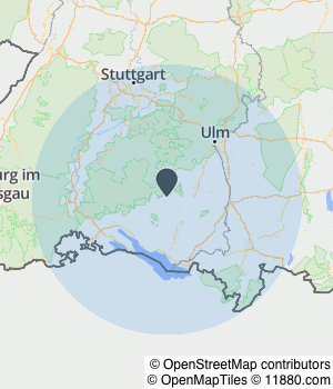 Kartendarstellung des Servicegebiets von CleverTransport