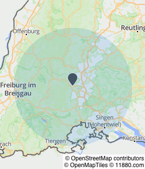 Kartendarstellung des Servicegebiets von Der Lackprofi