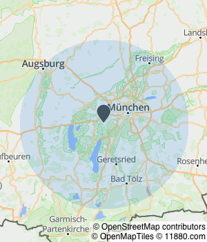 Kartendarstellung des Servicegebiets von Buchhaltungsbüro Winter