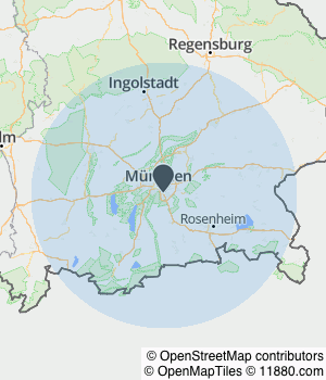 Kartendarstellung des Servicegebiets von Steuerkanzlei Karbstein