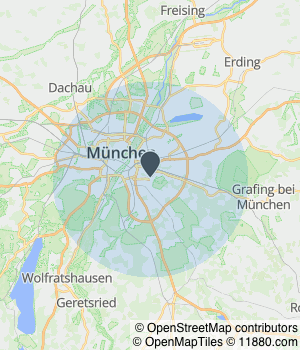 Kartendarstellung des Servicegebiets von DHM - Reinigung