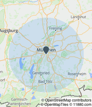 Kartendarstellung des Servicegebiets von Ingenieurbüro Jürgen Hölscher