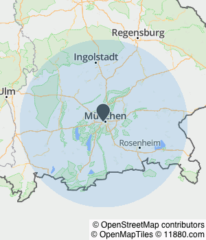 Kartendarstellung des Servicegebiets von Cosmic Reisen