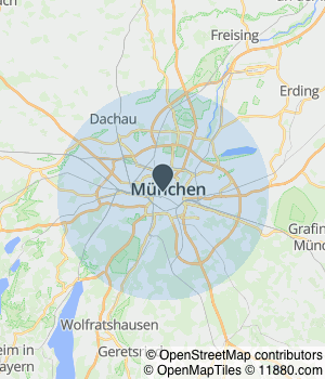 Servicegebiet von Malermeisterbetrieb Jägerhuber - Ihr Maler in München Kartendarstellung des Servicegebiets von Malermeisterbetrieb Jägerhuber - Ihr Maler in München