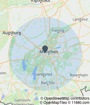 Kartendarstellung des Servicegebiets von TG‘s Kfz-Meistergutachten