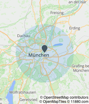 Kartendarstellung des Servicegebiets von MM-Objektvision UG (haftungsbeschränkt)