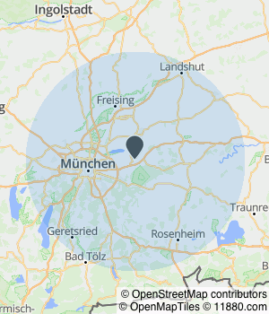 Kartendarstellung des Servicegebiets von Oldie-Garage