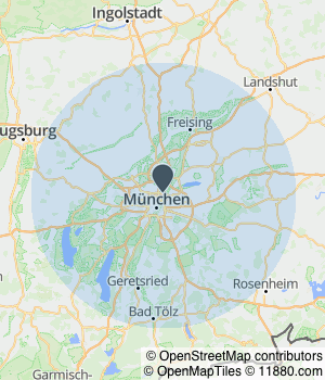Kartendarstellung des Servicegebiets von HOFAMA Hausmeisterservice