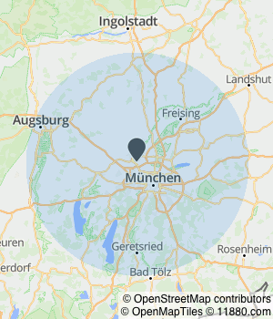 Kartendarstellung des Servicegebiets von Kurt Brummer Schädlingsbekämpfung