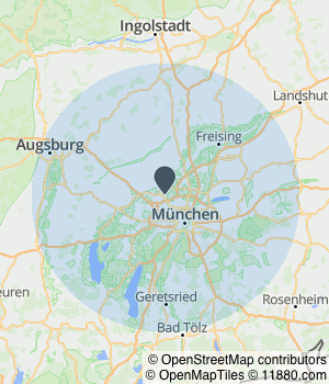 Kartendarstellung des Servicegebiets von Sauberpro7