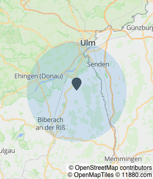 Servicegebiet von Druckstudio Ergert Kartendarstellung des Servicegebiets von Druckstudio Ergert