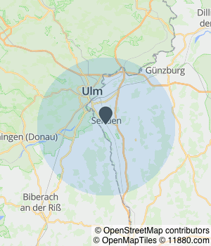 Kartendarstellung des Servicegebiets von BELEZA by Ihle