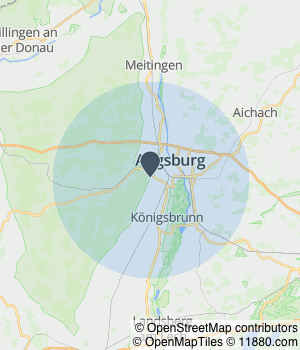 Kartendarstellung des Servicegebiets von Ansprechpartner: Moritz Bertele