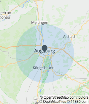 Kartendarstellung des Servicegebiets von La Cubana- Praxis für Medizinische Fußpflege und Nagelstudio, Professionelle Hautpflege NISV zertifiziert