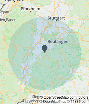 Kartendarstellung des Servicegebiets von Reimold-Polichetti Gbr