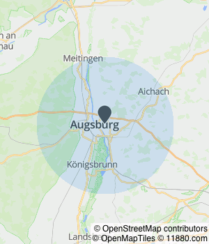 Kartendarstellung des Servicegebiets von PROMA Versicherungsmakler Peter Klaus