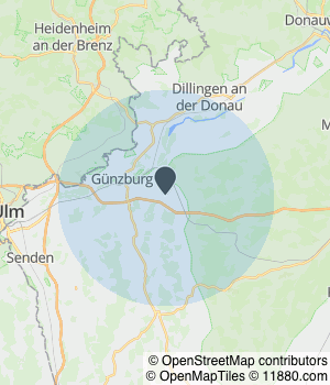 Kartendarstellung des Servicegebiets von Marco Preuß Heizungsbau
