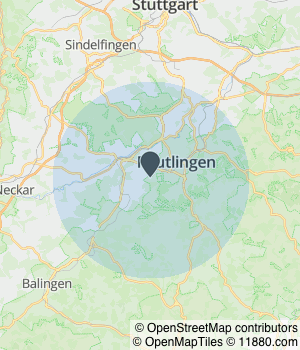 Kartendarstellung des Servicegebiets von Benno Müller Immobilien