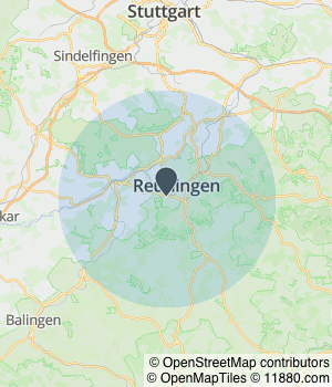 Kartendarstellung des Servicegebiets von Doruk Gebäudereinigung