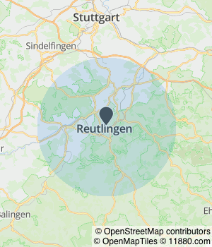 Kartendarstellung des Servicegebiets von SD Cars KFZ Meisterwerkstatt