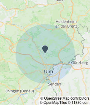 Kartendarstellung des Servicegebiets von Andreas Deißler Solar