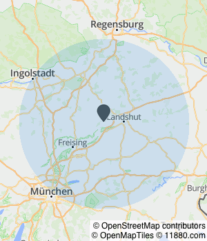 Kartendarstellung des Servicegebiets von POS und IT Service