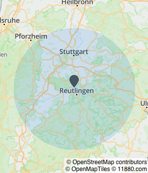 Kartendarstellung des Servicegebiets von Allround Web
