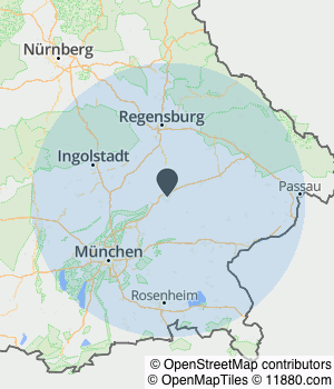 Kartendarstellung des Servicegebiets von Lugt Immobilien & Verwaltung
