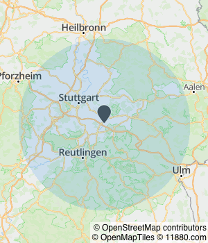 Kartendarstellung des Servicegebiets von Domes Service