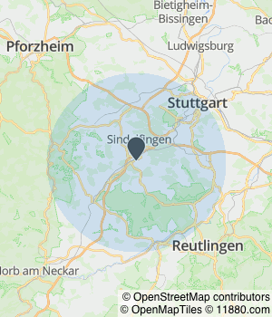 Servicegebiet von Kaza Abbruch und Trockenbau Kartendarstellung des Servicegebiets von Kaza Abbruch und Trockenbau