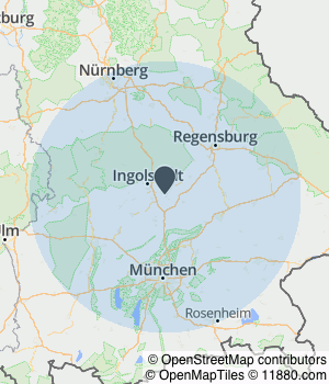 Kartendarstellung des Servicegebiets von TTS Tor-Tür-und Antriebstechnik e.K.