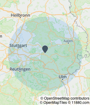 Kartendarstellung des Servicegebiets von Wohnwert Immoservice UG (haftungsbeschränkt)
