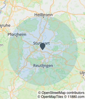 Kartendarstellung des Servicegebiets von Friese Umzüge GmbH