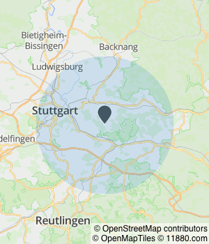 Kartendarstellung des Servicegebiets von Andy Beck Bodenlegerbetrieb