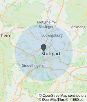 Kartendarstellung des Servicegebiets von HG Team