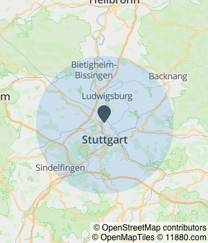 Kartendarstellung des Servicegebiets von Queen Clean Dienstleistungen