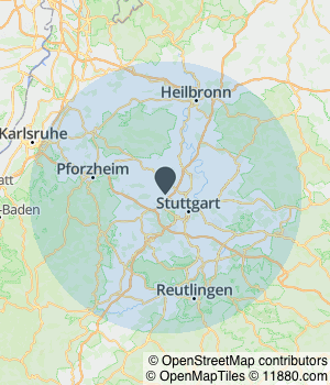Kartendarstellung des Servicegebiets von Konjuhi Bau