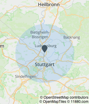 Kartendarstellung des Servicegebiets von Wohnraumengel GmbH