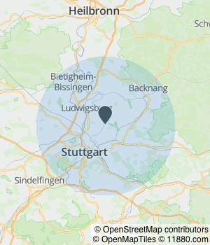 Kartendarstellung des Servicegebiets von Rentcar-Süd